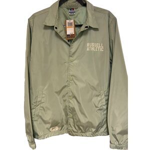 Russell‎ Athletic Men's Logo Coaches Jacket Size S Green New With Tags